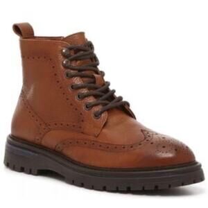 Vince Camuto Men's 9 Namid Leather Boot Cognac Preppy Casual